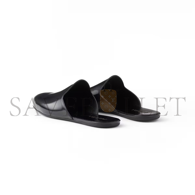 PRADA BRUSHED LEATHER SLIPPERS 2S2986 PRADA BRUSHED LEATHER SLIPPERS 2S2986